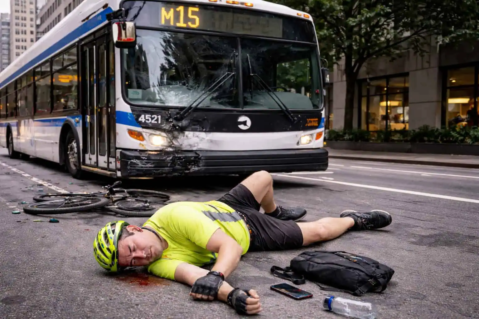 Bus Bicycle Collision