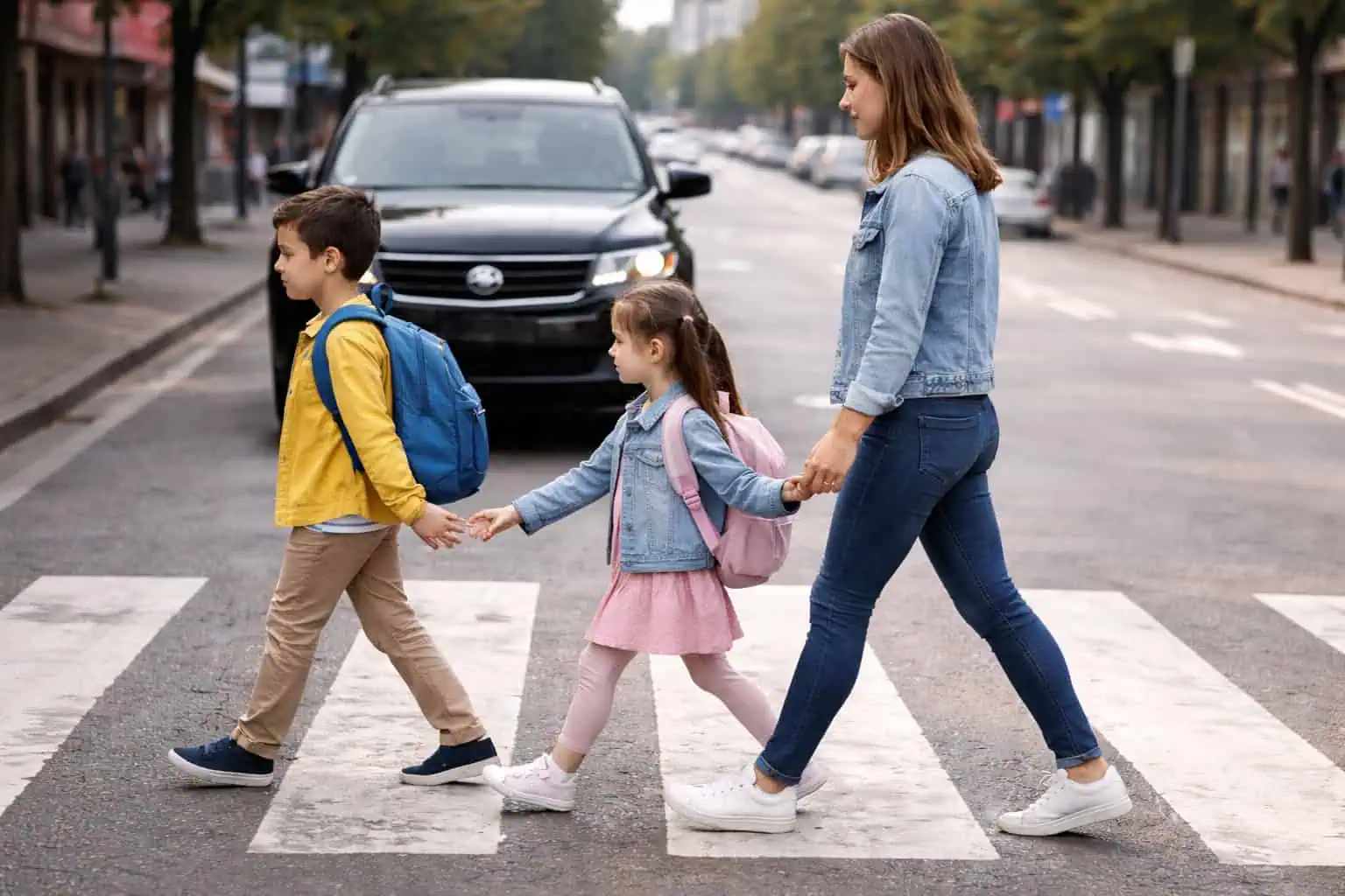 Family Crossing Accident